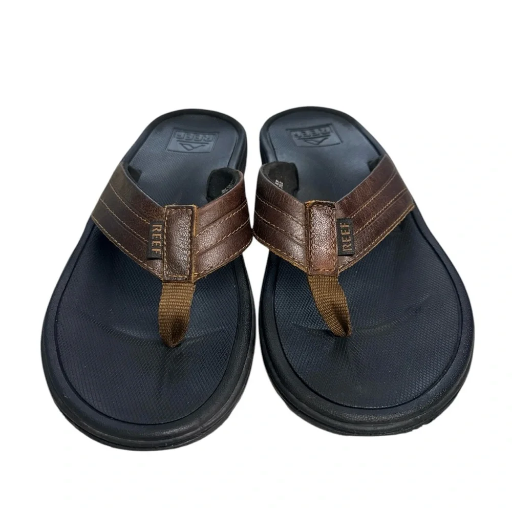 Reef Men's Brown Leather Sandals Size 9